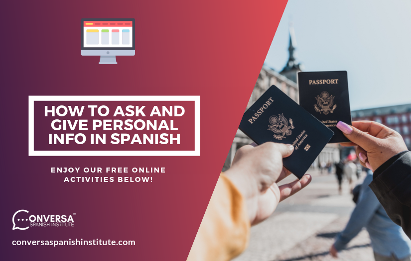 CONVERSA Dawanie i otrzymywanie - informacje osobiste w języku hiszpańskim