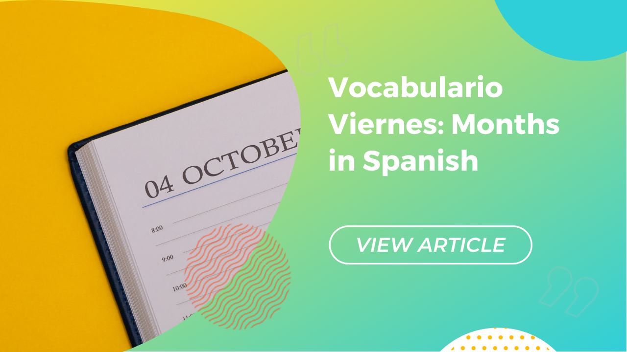 Vocabulario viernes mois en espagnol Conversa