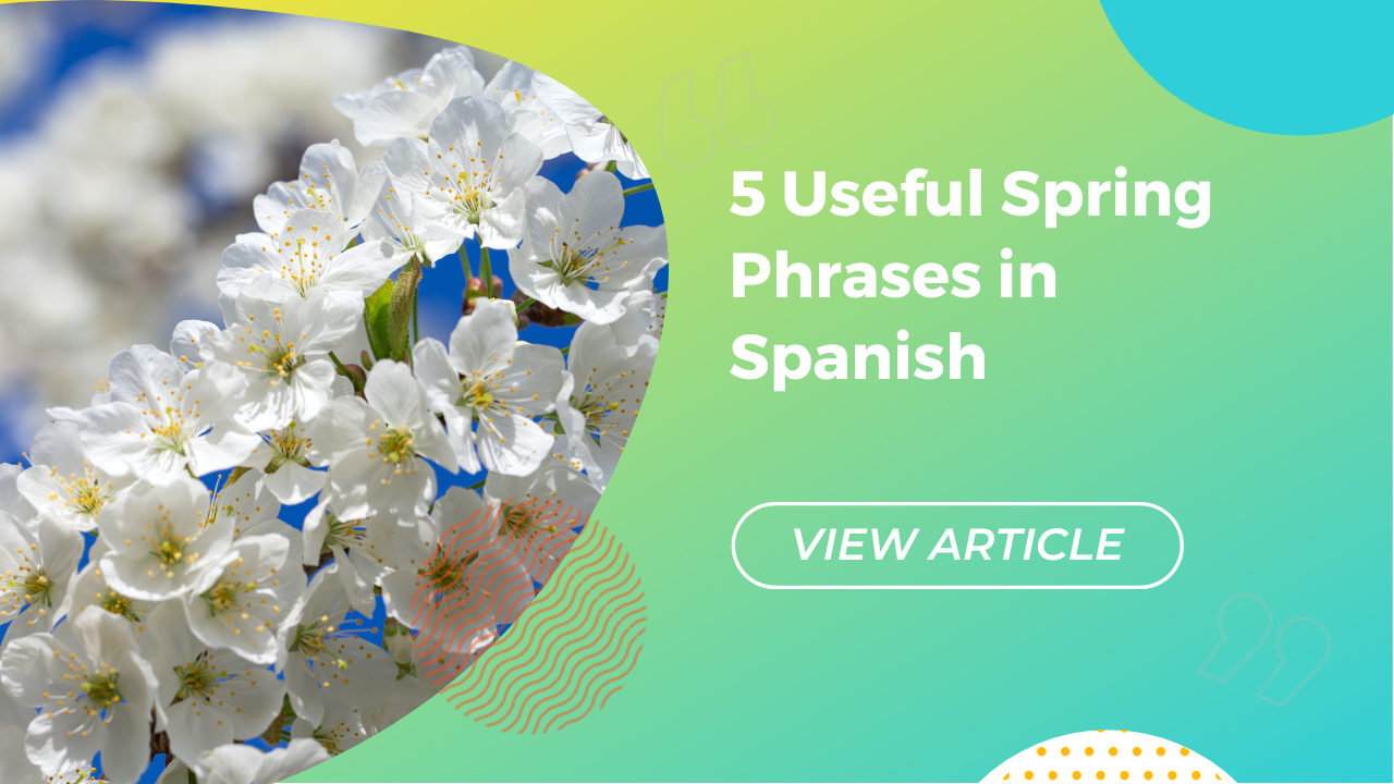 5 phrases utiles pour le printemps en espagnol Conversa